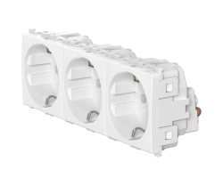 Triple Grounded Electrical Socket CADUCEUS ALING Experience 3x16A