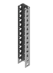 Perforated Rail Connector SSK-000, 40x28x260 to 40x28x660 mm, 2.0 mm thickness