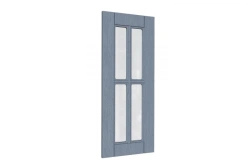 Mokka LD.274760.000 Kitchen Cabinet End Panel with Glass, 722mm, Anthracite Oak