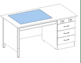 Light Table with Cabinet 1500x800x750 mm (Light Area 800x600 mm)