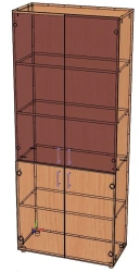 Paper Cabinet with Glass Doors ST-1.2