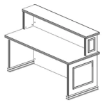 Classic Series Modular Straight Reception Desk 2000x770x1150 mm