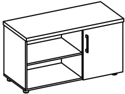 Transparent Glass Doors with Button Handle, Model 11 555