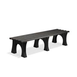 Ergonomic Bench without Backrest in Polymer Sand Composite