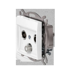 CADUCEUS ALING PRESTIGE Hidden Antenna Socket TV/FM/SAT, White, Art. 6012S.0