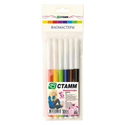 Washable Marker Set "Alice" 6 Colors, Pack with Euro Hook