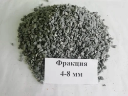 Crushed Stone from Dense Rocks, Wide Fraction 4-8mm