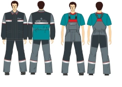 Women's Work Suit (Jacket, Pants, Headgear) for Protection Against Industrial Contaminants and Mechanical Impacts