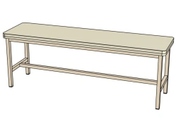 Semi-soft Bench with Metal Frame for Relaxation - SC30
