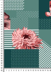 Mixed Knitted Fabric (Cotton 50%, Polyester 50%) Printed Single Fleece for Knitting