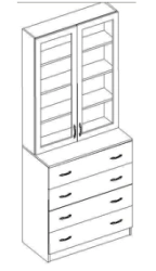 Multimedia Cabinet for Video Cassettes - Model MC-2050