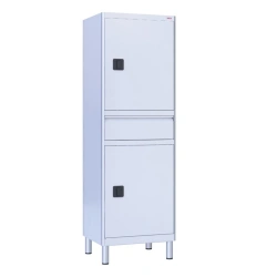 Medical Cabinet, Two-Section, Single-Door, Aluminum and Carbon Steel, Model MCK-03 (MCK-7641.01-11)