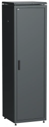 19" Network Cabinet LINEA N 47U 600x800mm with Metal Front Door Black LN05-47U68-M