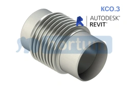 KCO.3 Axial Bellows Expansion Joint in Stainless Steel with Internal Shield for Welding, DN 32mm to 120mm