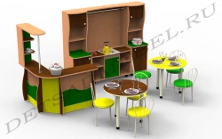 Country-style Children's Cafe Playset - 10 Pieces