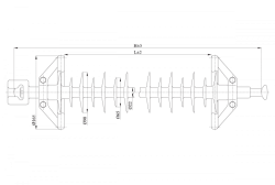 Linear Suspension Insulator with Protective Silicone Shell LК 70/220-I-4 GP