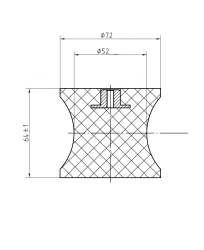 Vibration Dampener for Railcar Floor Grate Model 4447.02.01.600