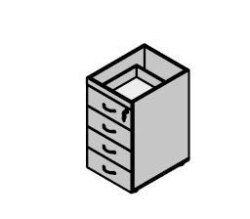 Office Wooden Side Cabinet - Agat Furniture Set