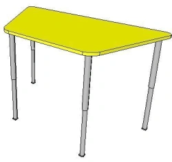 Adjustable Height Trapezoidal Table Model FN.MDU.01.13.00.00.00