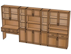 Multifunctional Furniture Wall for Documents and Clothes - NUM03