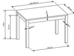 Denver ZDRST-4 Rectangular Dining Table