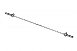 Chrome Barbell 1800mm, 50mm Smooth Sleeve, Lock with Break Stop, 150kg Capacity - MB-BarM50-1800L