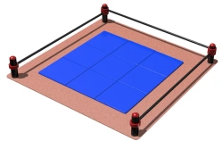 16 kg Weight Test Complex with Safety Zone 2x2 m and Weight