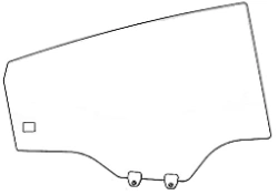 Right Rear Door Glass for Great Wall CHB037-R (Color: G) Code 00774TDR04001