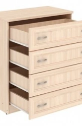 4-Drawer Chest of Drawers with Metal Handles