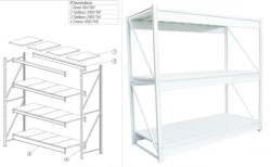 Metal Storage Rack Series "TS" 2000/600/2000 (2 Shelves)