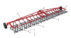 Spring Tined Harrow BNZ-9PSH for Soil Preparation