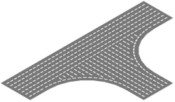 DKO 000 T Radius Base for Cable Tray with Dimensions 150mm-1000mm