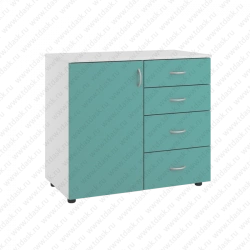 Closed Cabinet with Two Shelves and Four Drawers TM.10.02