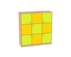 Children's Toy Storage Wall "Rubik's Cube" SI-KR9-F4
