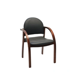 Non-Rotating Wooden Frame Chair DJUNA with Upholstered Seat
