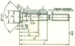 90-Degree Countersunk Head Bolt-Rivet Rods OST 1 11632-75
