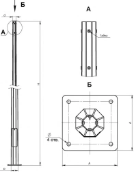 Non-Load Bearing Flanged Support NFG - Height 3 to 12 Meters