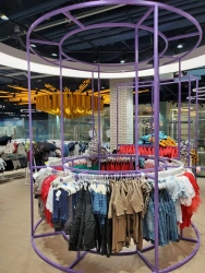 Metal Clothing Rack with Powder Coating for Clothes, Bags, and Hats