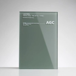 Lacobel Green Sage 6mm Glossy Glass with Paint Coating