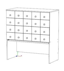 Library Filing Cabinet with PVC Edge Banding