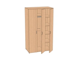 3-Door Wardrobe for Clothes and Linens, Model ASHPB-105