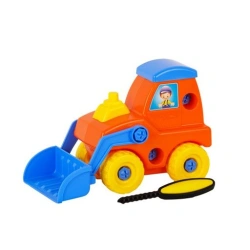 Colorful Tractor Toy with 19 Pieces and Screwdriver