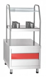 Cutlery and Tray Counter with Bread Box PSPH-70KM (Stainless Steel Top)
