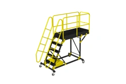 Mobile Aluminum Ladder with Console Platform 1AL2