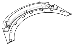 Fiberglass Tabletop S.15M-30.10.350 for Tram Interiors and Exteriors