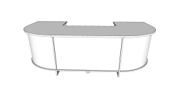 Metal Library Checkout Desk for Librarians and Administrators