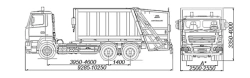 Rear Loading Garbage Truck BM-7028-53 on MAZ Chassis 5N33