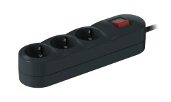 CADUCEUS ALING 3x16A Extension Cord with Switch, 3.6kW, 10m, Anthracite, Art. 44306.A