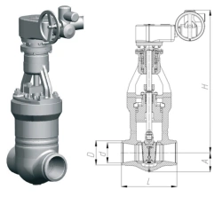 Gate Valve for Steam Turbine Installations 1120-100-ЭМ