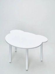 Children's Table - Adjustable Height, Natural Wood Legs